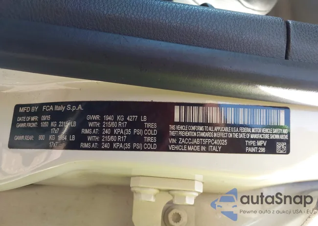 ZACCJABT5FPC40025: 44338997