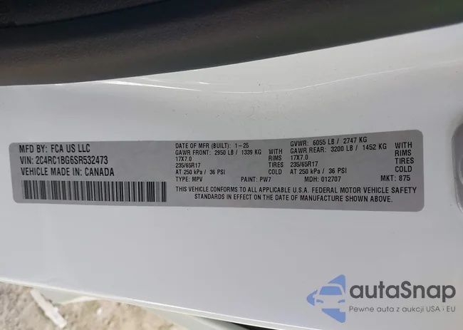 2C4RC1BG6SR532473: 44339124