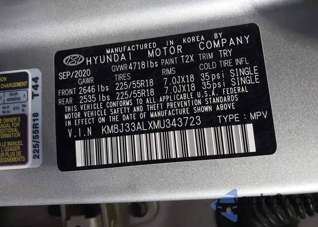 KM8J33ALXMU343723: 44339160