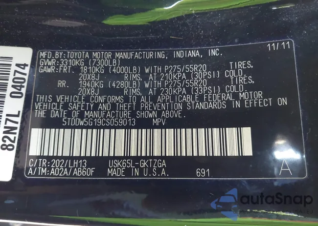 5TDDW5G19CS059013: 44339264