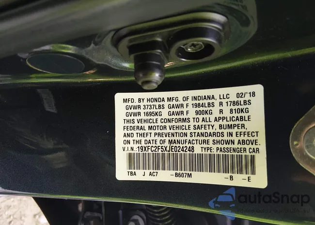 19XFC2F5XJE024248: 44339273