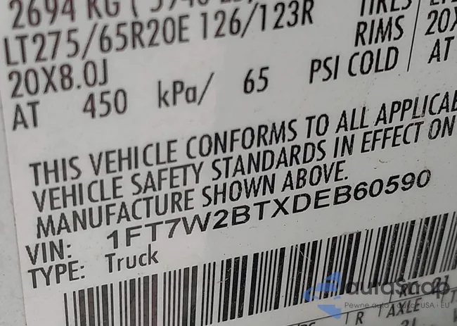 1FT7W2BTXDEB60590: 44339311