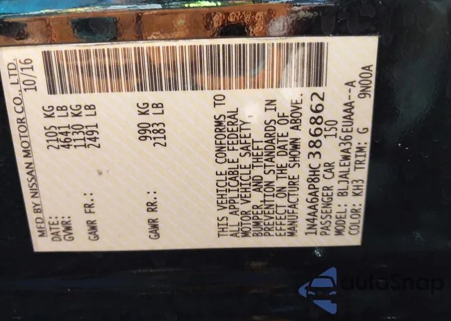 1N4AA6AP8HC386862: 44339385