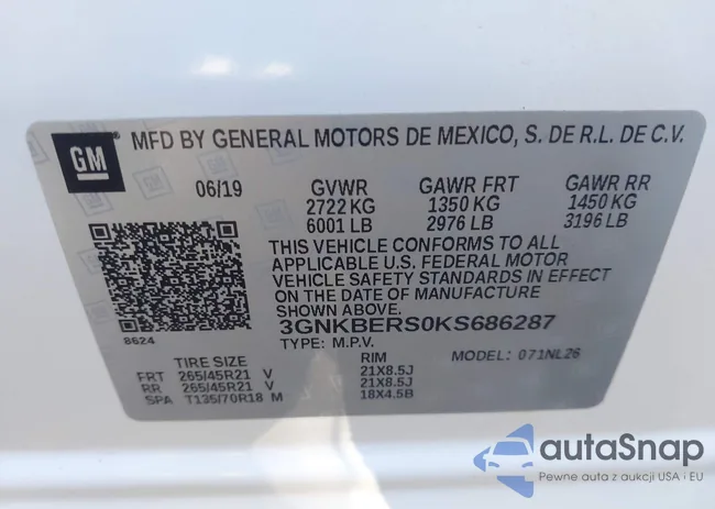 3GNKBERS0KS686287: 44338609