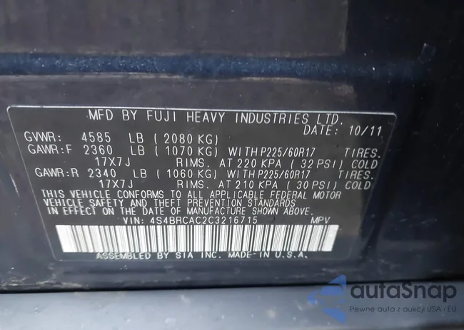 4S4BRCAC2C3216715: 44338655