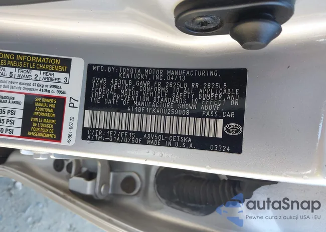 4T1BF1FK4DU259008: 44338749