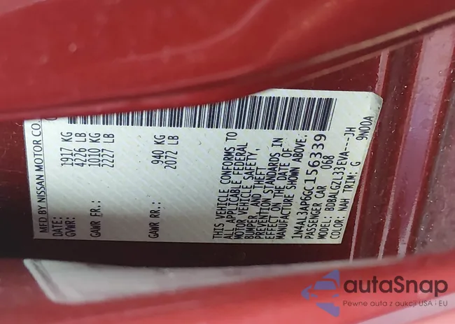 1N4AL3AP6GC156339: 44338844