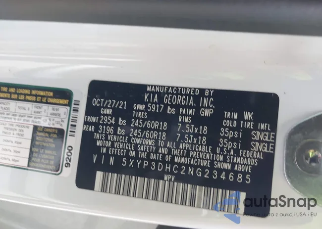 5XYP3DHC2NG234685: 44339966