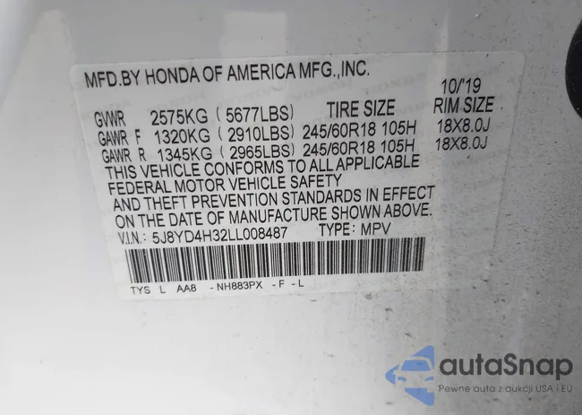 5J8YD4H32LL008487: 44340044