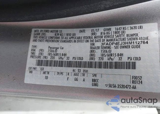 3FADP4EJ3HM112764: 44340128