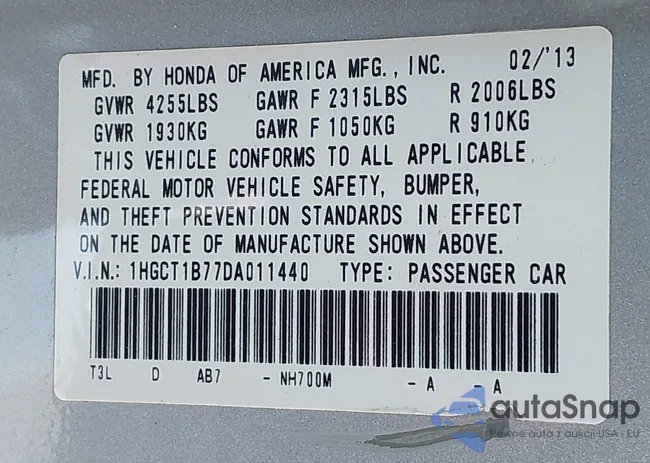 1HGCT1B77DA011440: 44340192