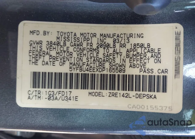 5YFBU4EEXDP165509: 44340374