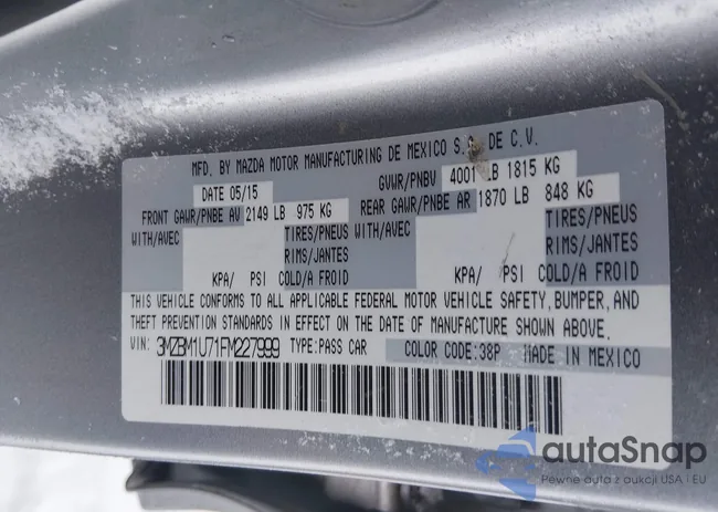 3MZBM1U71FM227999: 44339726