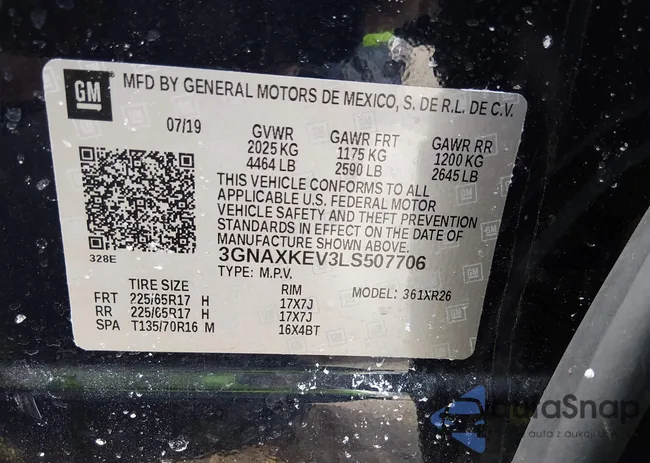 3GNAXKEV3LS507706: 44341177