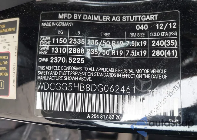 WDCGG5HB8DG062461: 44341217