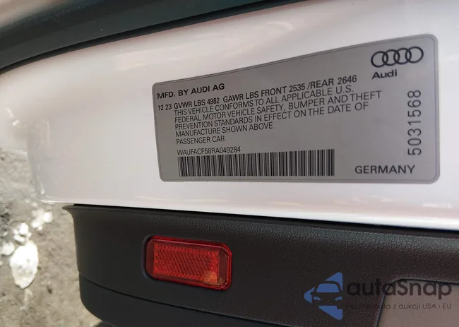 WAUFACF58RA049284: 44341393