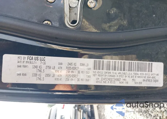 3C4PDCAB3GT249667: 44341409