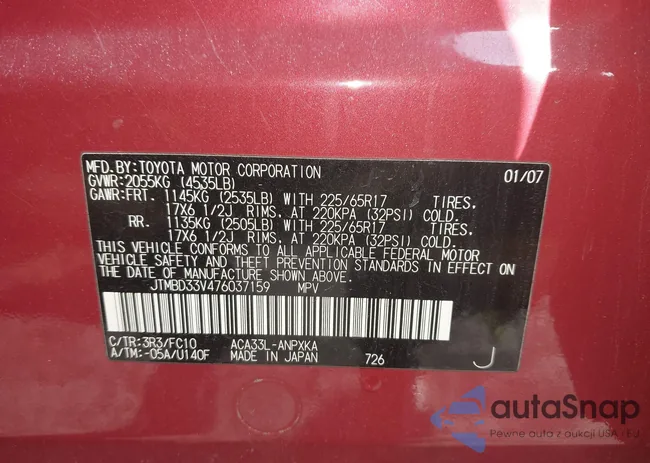 JTMBD33V476037159: 44340575