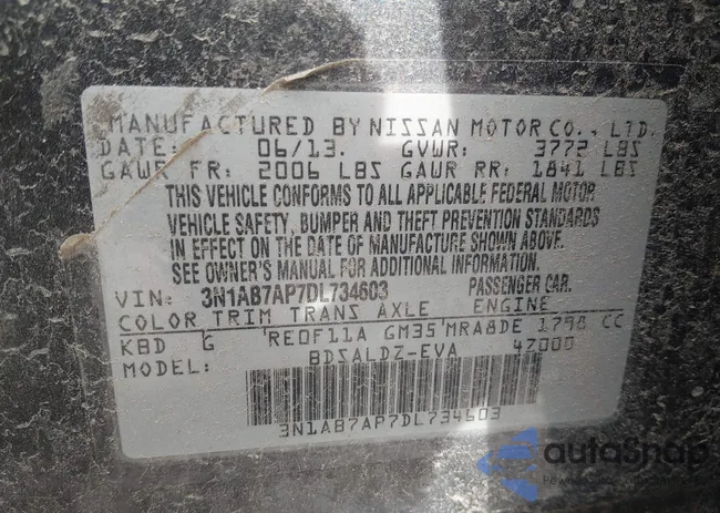 3N1AB7AP7DL734603: 44340668