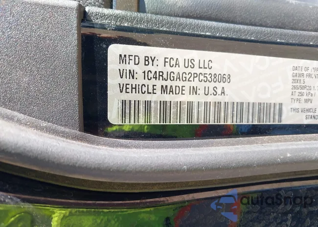 1C4RJGAG2PC538068: 44340682