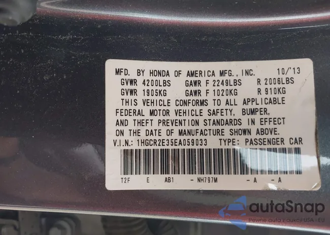 1HGCR2E35EA059033: 44340698