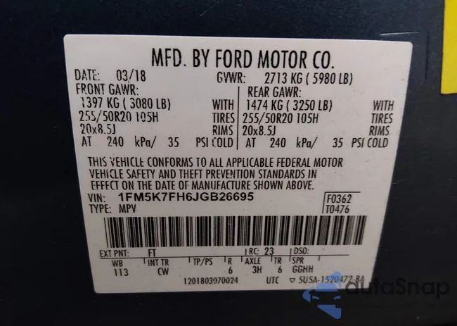 1FM5K7FH6JGB26695: 44340776