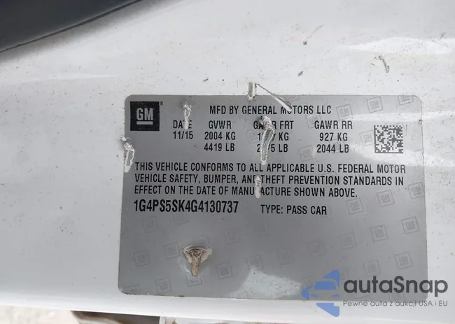 1G4PS5SK4G4130737: 44340892