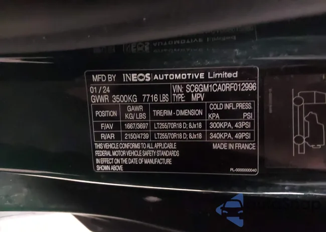 SC6GM1CA0RF012996: 44340913