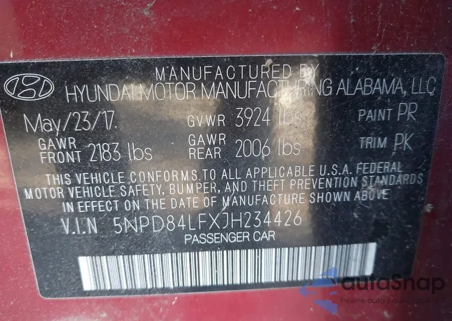 5NPD84LFXJH234426: 44341968