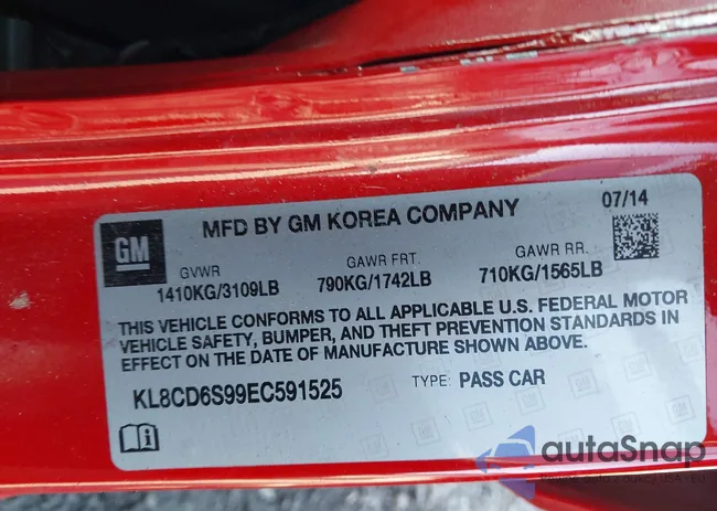 KL8CD6S99EC591525: 44342050