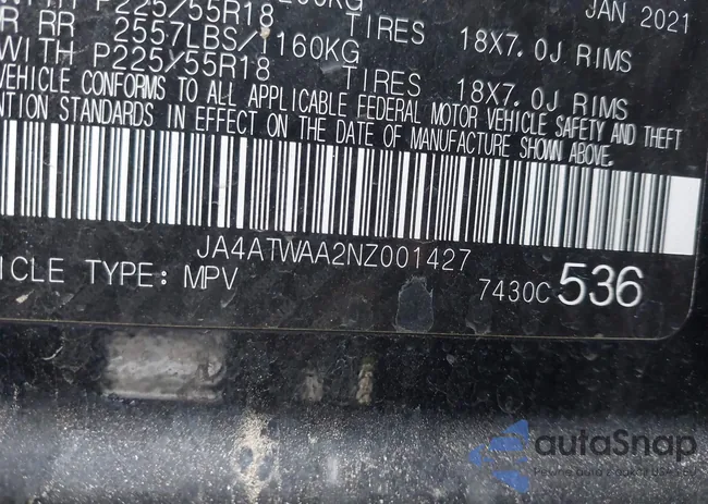 JA4ATWAA2NZ001427: 44342147