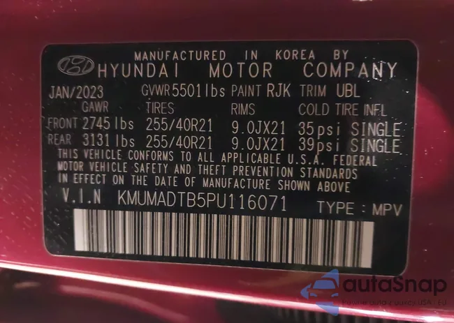 KMUMADTB5PU116071: 44341559