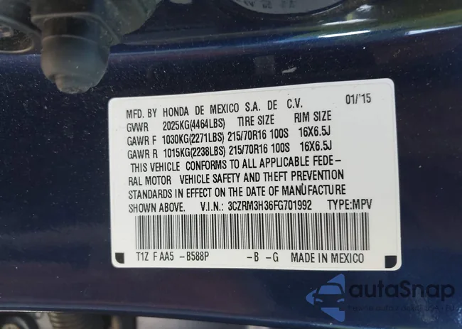 3CZRM3H36FG701992: 44341597