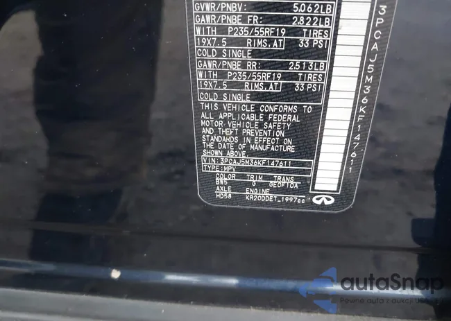 3PCAJ5M36KF147611: 44341837