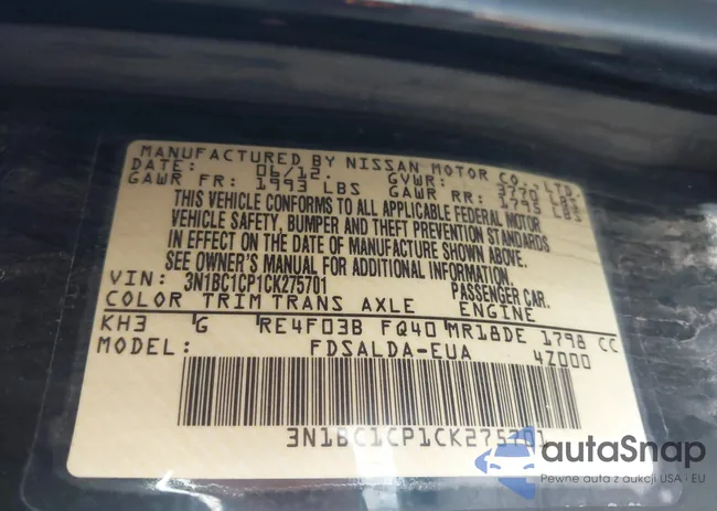 3N1BC1CP1CK275701: 44341915