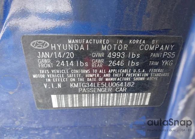 KMTG34LE5LU064182: 44343440