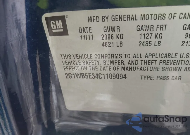 2G1WB5E34C1189094: 44343448