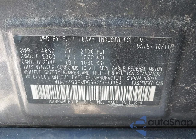 4S3BMDG63C2009184: 44343513