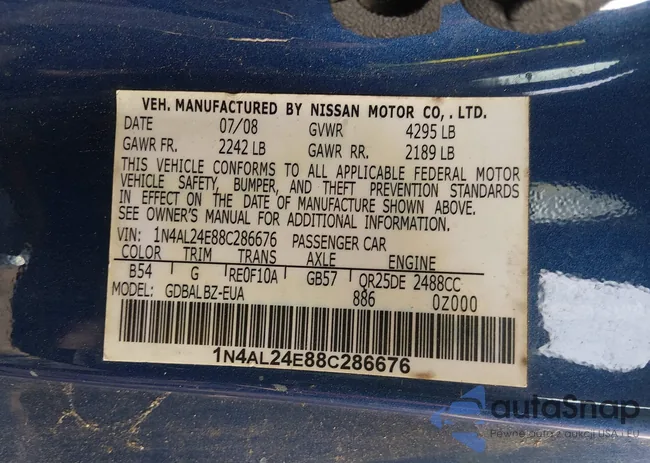 1N4AL24E88C286676: 44343521