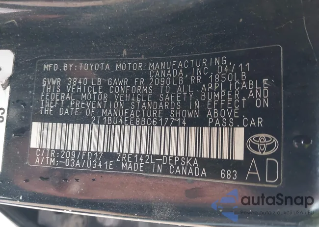 2T1BU4EE8BC617714: 44342565