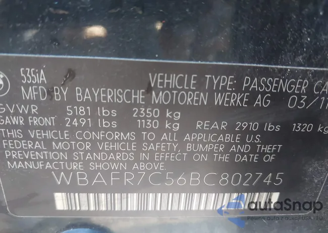 WBAFR7C56BC802745: 44342573