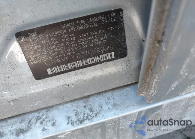 WBAVC93577KX52525: 44342769