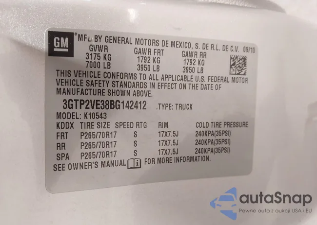 3GTP2VE38BG142412: 44343958