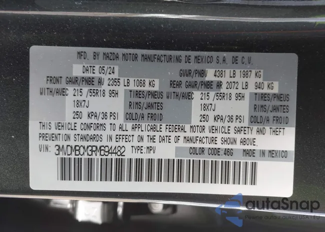 3MVDMBCM3RM694482: 44343968