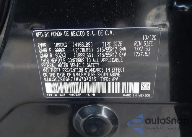 3CZRU6H71MM704219: 44344046