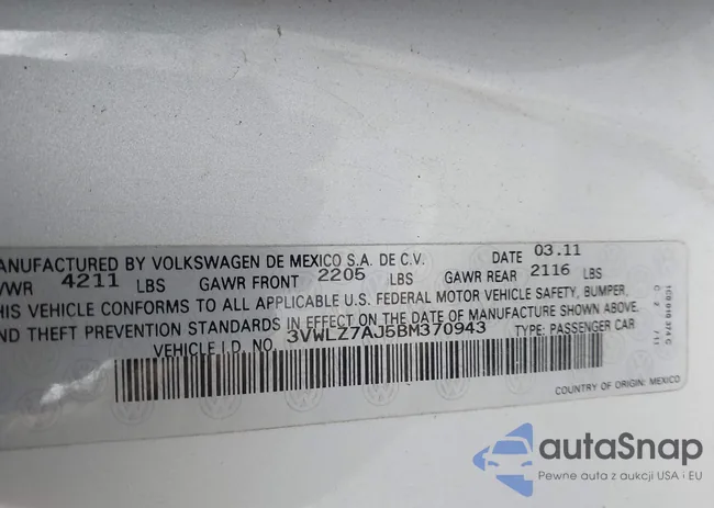 3VWLZ7AJ5BM370943: 44344050