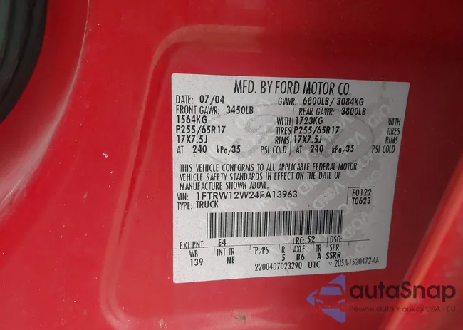 1FTRW12W24FA13963: 44344083