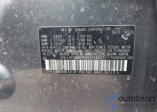 4S3BWGP68N3014017: 44344090