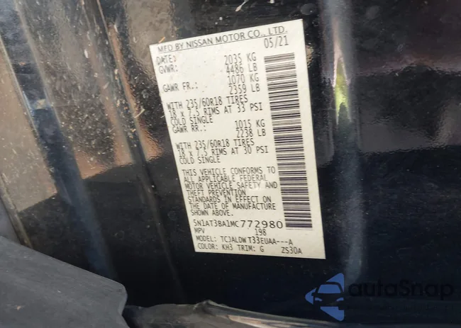 5N1AT3BA1MC772980: 44344123