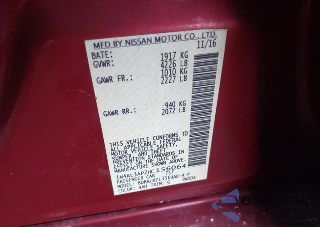 1N4AL3AP2HC156064: 44344127